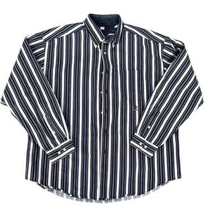 Tommy Hilfiger Button-Up Shirt NWOT Vintage Striped Multi Color Men XL